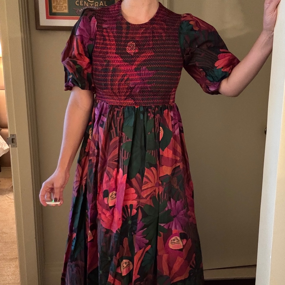 FARM Rio Multicolor Floral Midi Dress